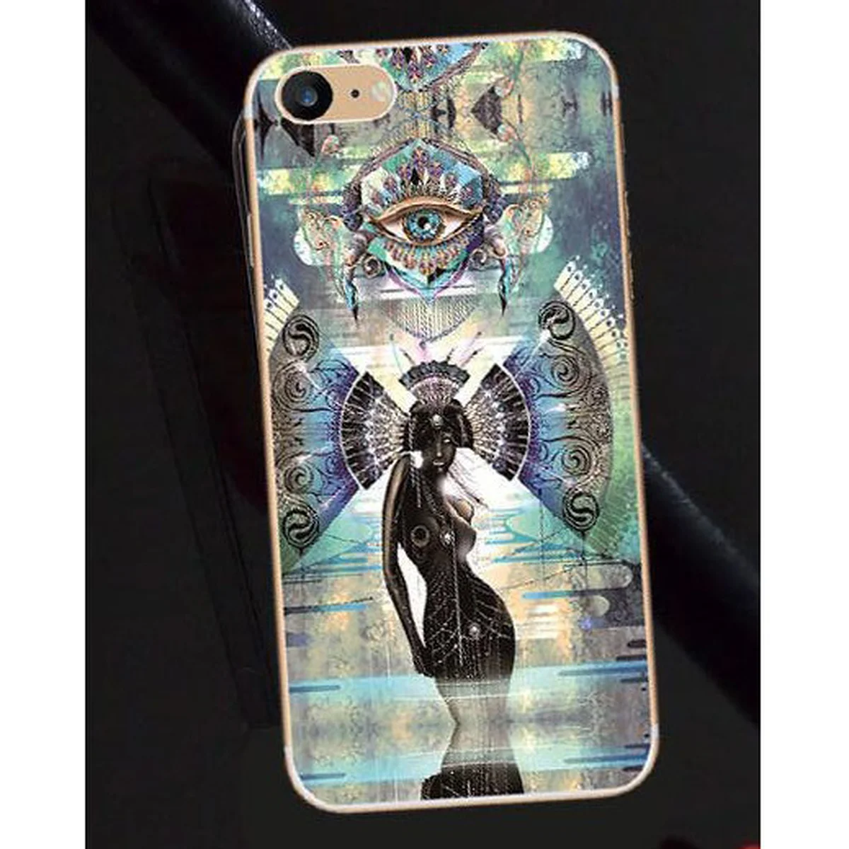 Чехол "Око" силиконовый для iPhone 7/8 девушка