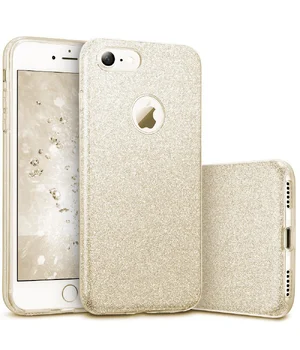 Чехол с блестками "Dazzling shine" силиконовый для iPhone 7/8 золотой