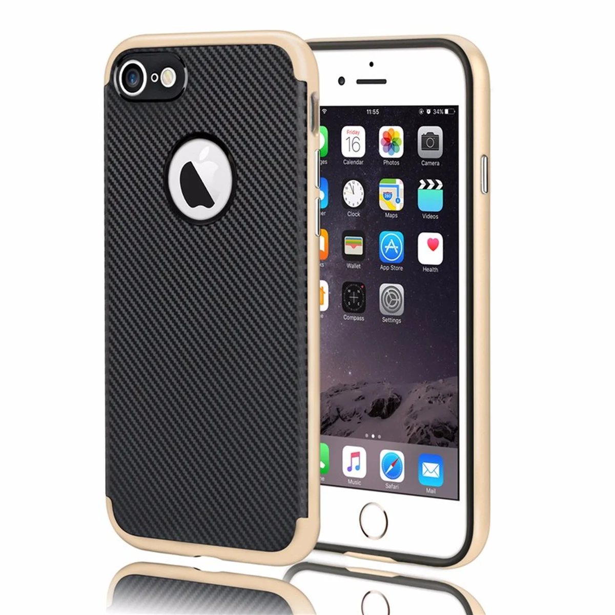 Противоударный чехол "Keziwu" золотой для iPhone 6 Plus/6S Plus