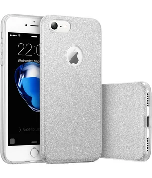 Чехол с блестками "Dazzling shine" силиконовый для iPhone 7/8 серебряный Чехол с блестками "Dazzling shine" силиконовый для iPhone 7/8 серебряный