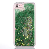 Переливающийся пластиковый чехол "Звездочки" зеленый для iPhone 7/8