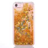 Переливающийся пластиковый чехол "Звездочки" золотой для iPhone 7/8