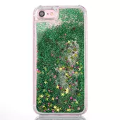 Переливається пластиковий чохол "Зірочки" зелений для iPhone 7/8