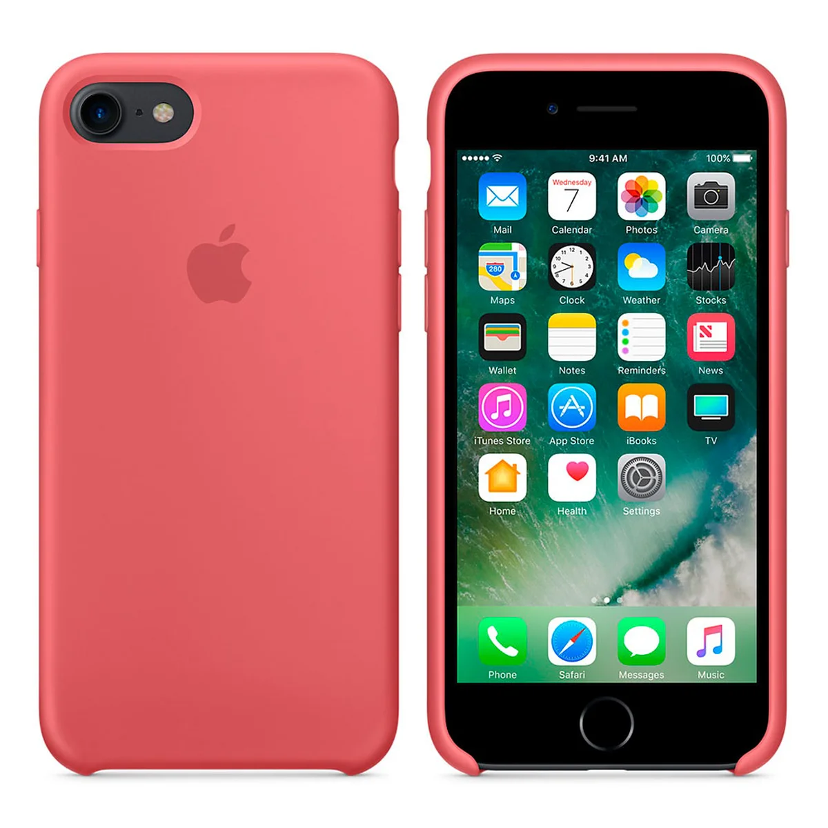 Чехол "Apple" Silicone Case для iPhone 7/8 Camellia (HC)