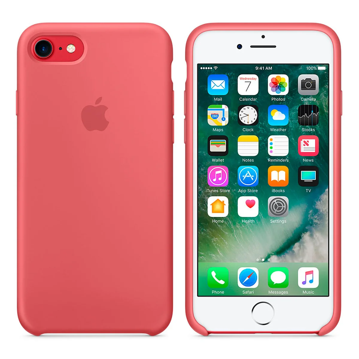 Чехол "Apple" Silicone Case для iPhone 7/8 Camellia (HC)