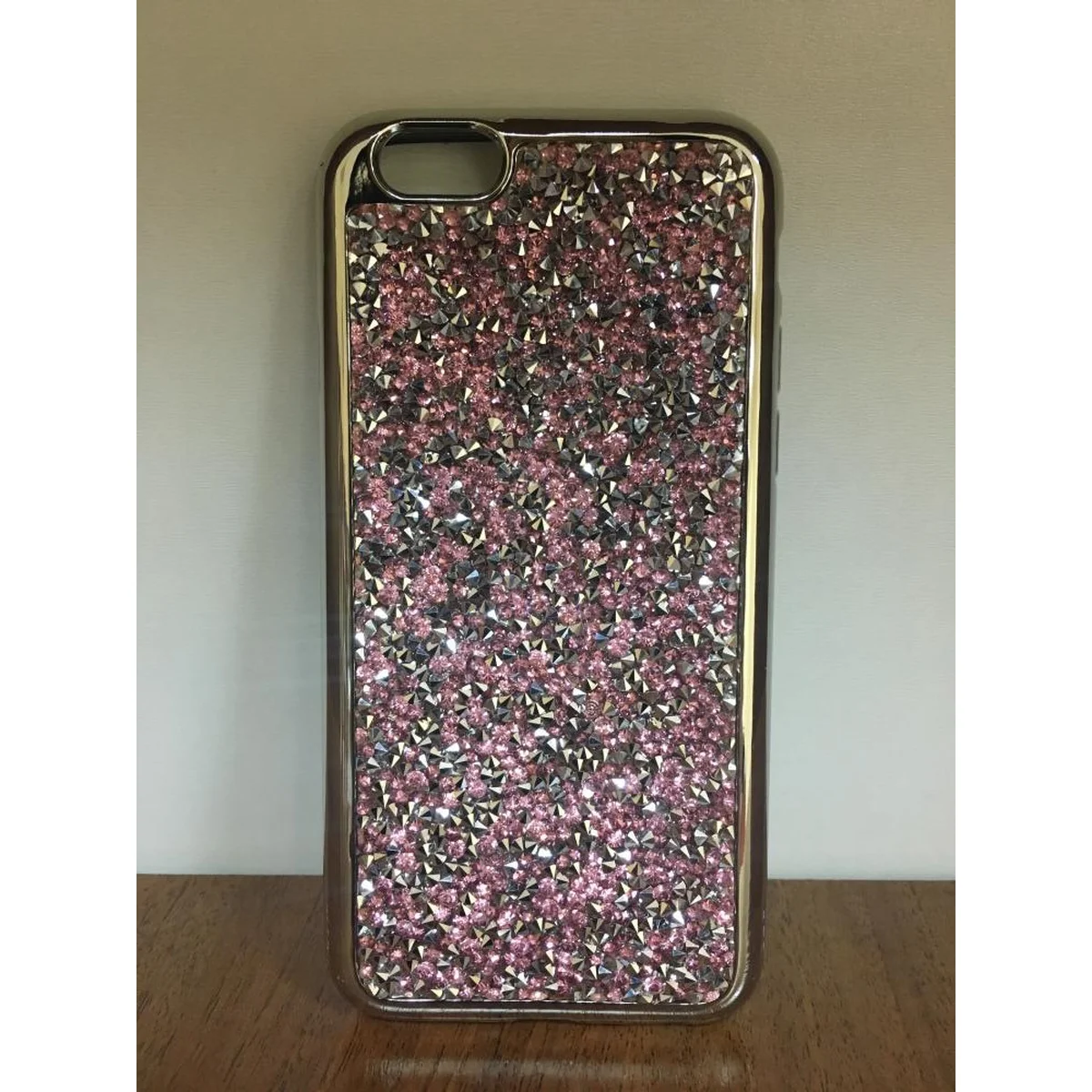 Чехол со стразами "Apex" силиконовый для iPhone 7/8 Crystal розовый