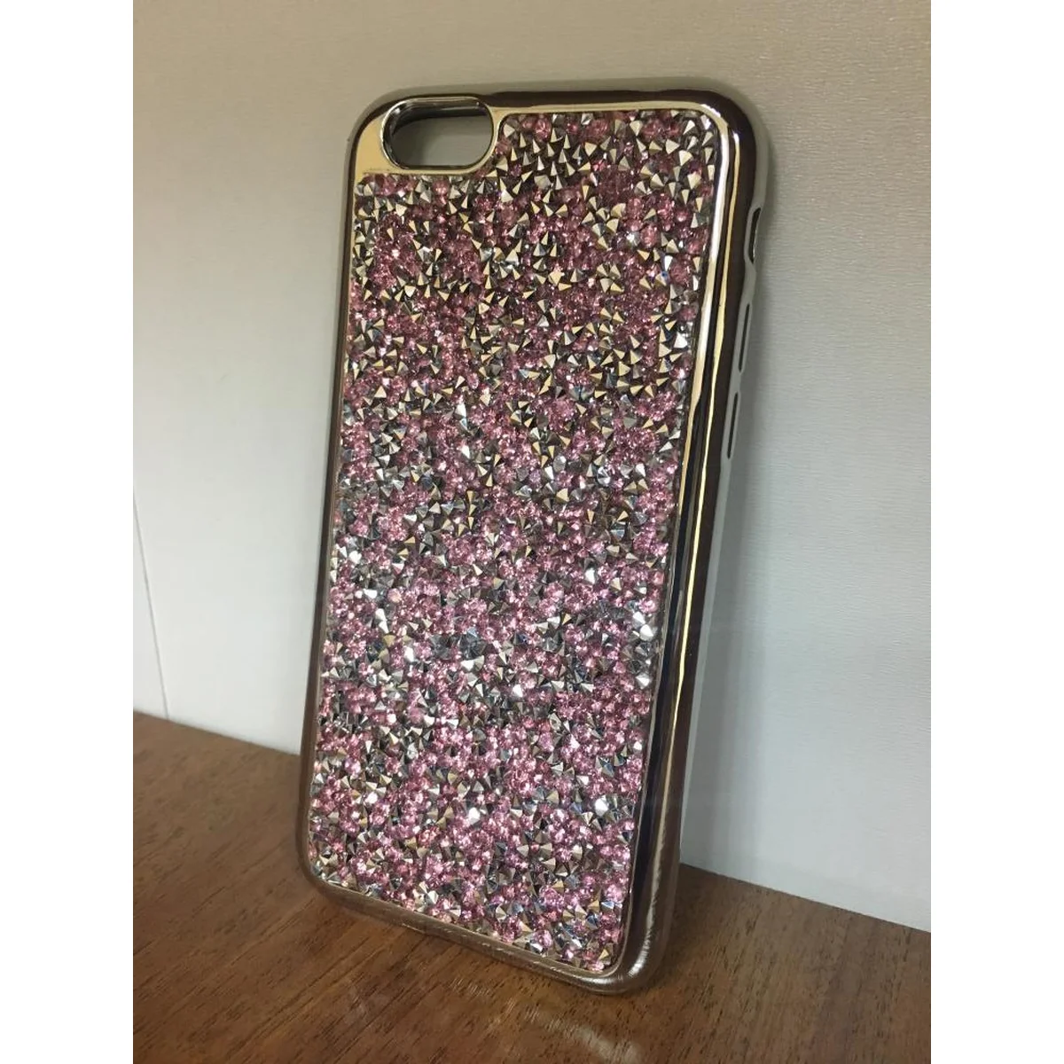 Чехол со стразами "Apex" силиконовый для iPhone 7/8 Crystal розовый