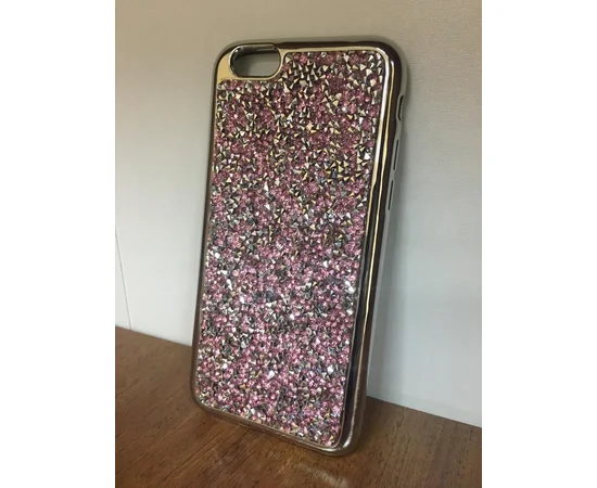 Чохол зі стразами "Apex" силіконовий для iPhone 7/8 Crystal рожевий