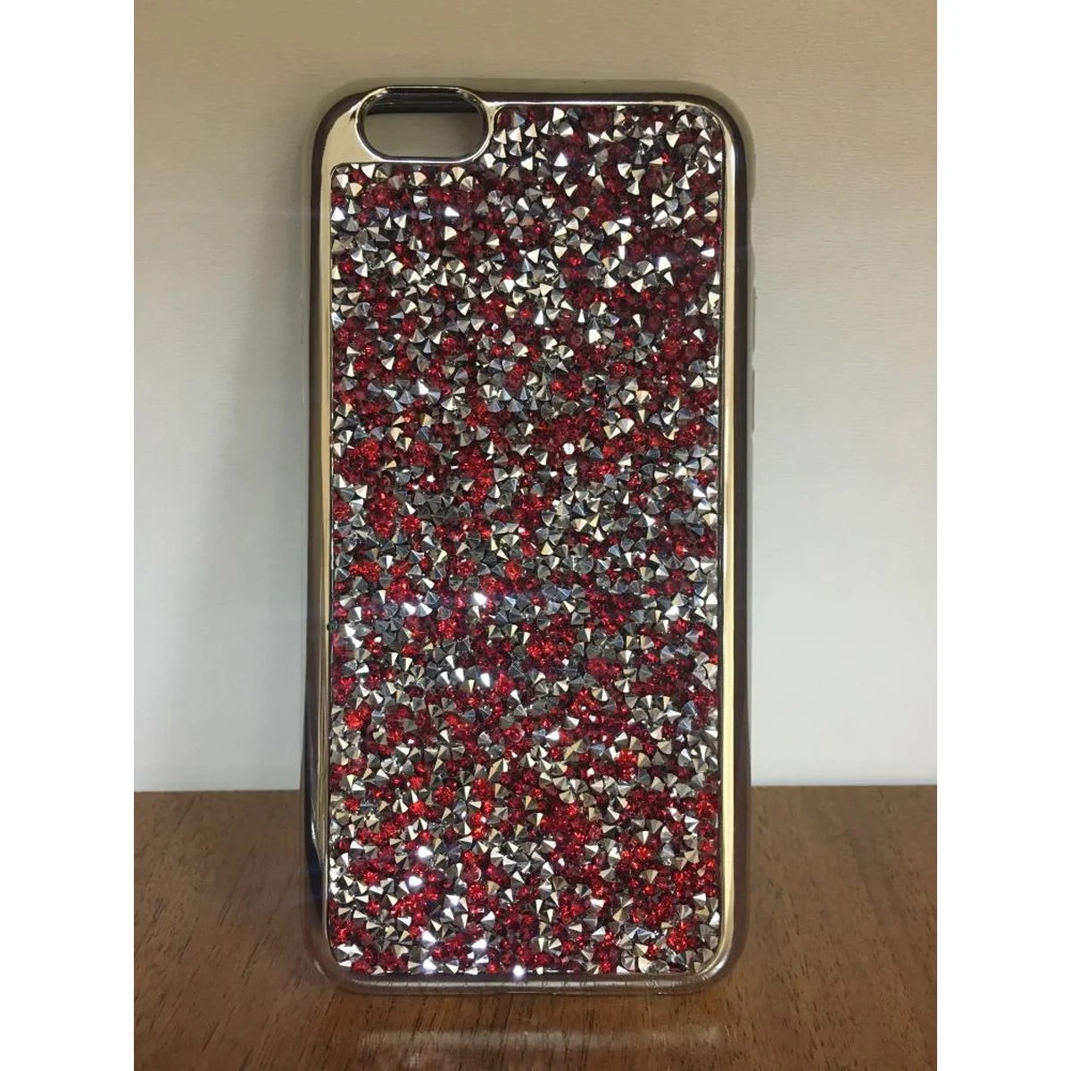 Чехол со стразами "Apex" силиконовый для iPhone 7/8 Crystal бордовый