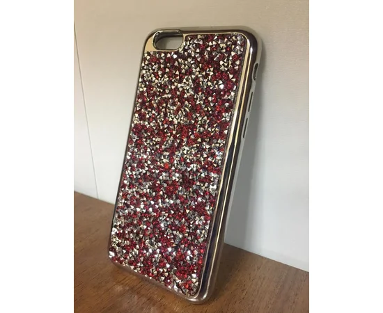 Чехол со стразами "Apex" силиконовый для iPhone 7/8 Crystal бордовый