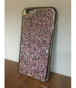 Чехол со стразами "Apex" силиконовый для iPhone 7/8 Crystal розовый