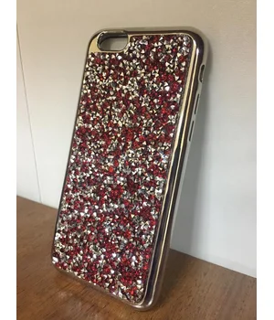 Чохол зі стразами "Apex" силіконовий для iPhone 7/8 Crystal бордовий