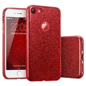 Чехол с блестками "Dazzling shine" силиконовый для iPhone 7/8 красный