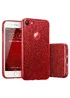 Чехол с блестками "Dazzling shine" силиконовый для iPhone 7/8 красный