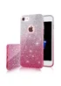 Чехол с блестками "Градиент" силиконовый для iPhone 7/8 розовый