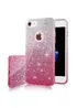 Чехол с блестками "Градиент" силиконовый для iPhone 7/8 розовый