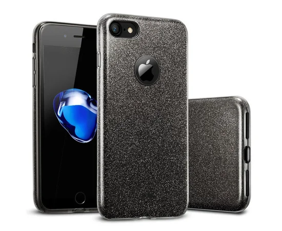 Чохол з блискітками "Dazzling shine" силіконовий для iPhone 7/8 чорний