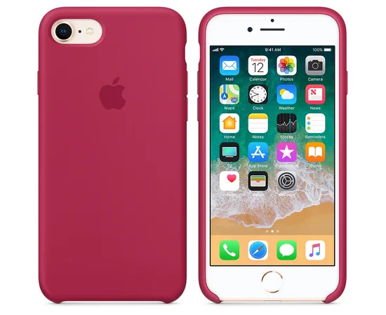 Чехол "Apple" Silicone Case для iPhone 7/8 Rose Red (HC)
