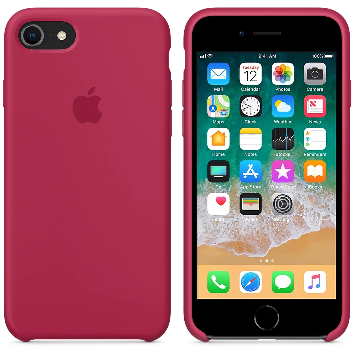 Чохол "Apple" Silicone Case для iPhone 7/8 Rose Red (HC)