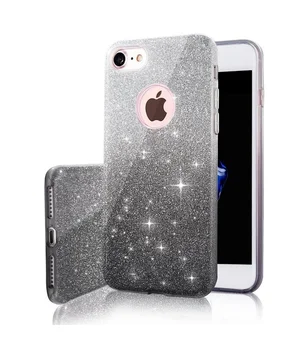 Чохол із блискітками "Градієнт" силіконовий для iPhone 7/8 чорний