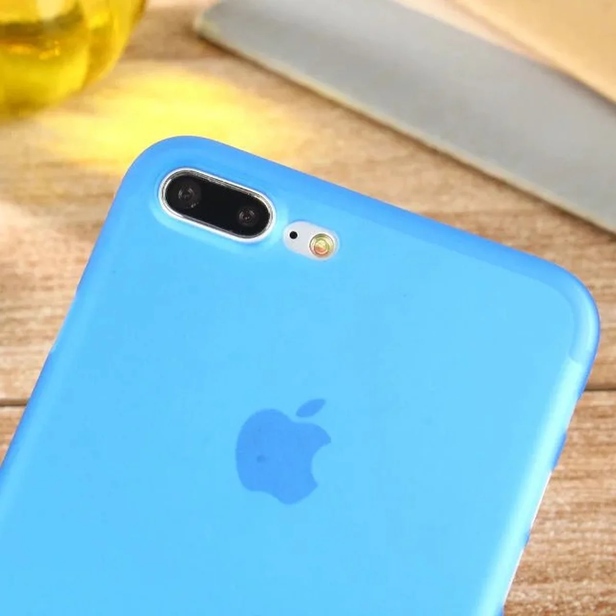 Ультратонкий пластиковый чехол "Ultrathin 0.3mm" синий для iPhone 7 Plus/8 Plus