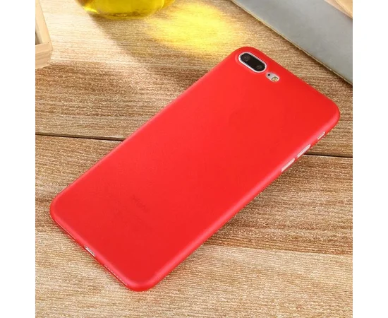 Ультратонкий пластиковый чехол "Ultrathin 0.3mm" красный для iPhone 7 Plus/8 Plus