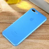 Ультратонкий пластиковый чехол "Ultrathin 0.3mm" синий для iPhone 7 Plus/8 Plus