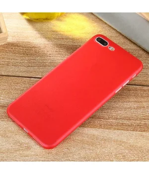 Ультратонкий пластиковый чехол "Ultrathin 0.3mm" красный для iPhone 7 Plus/8 Plus