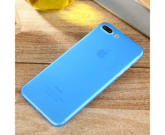 Ультратонкий пластиковый чехол "Ultrathin 0.3mm" синий для iPhone 7 Plus/8 Plus
