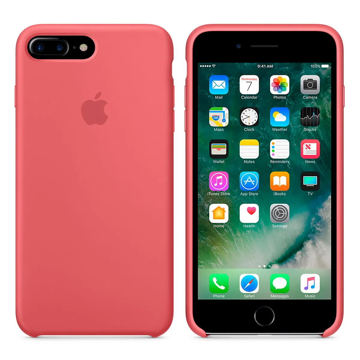 Чехол "Apple" Silicone Case для iPhone 7 Plus/8 Plus Camellia (HC)
