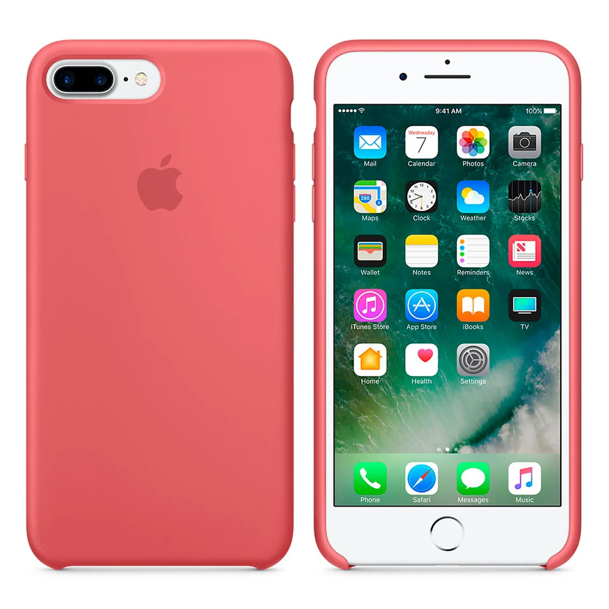 Чехол "Apple" Silicone Case для iPhone 7 Plus/8 Plus Camellia (HC)