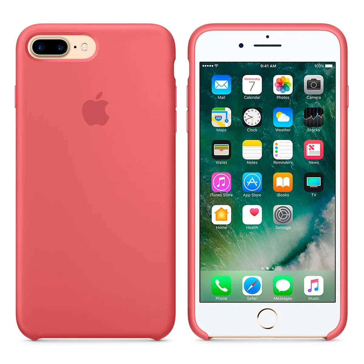 Чехол "Apple" Silicone Case для iPhone 7 Plus/8 Plus Camellia (HC)