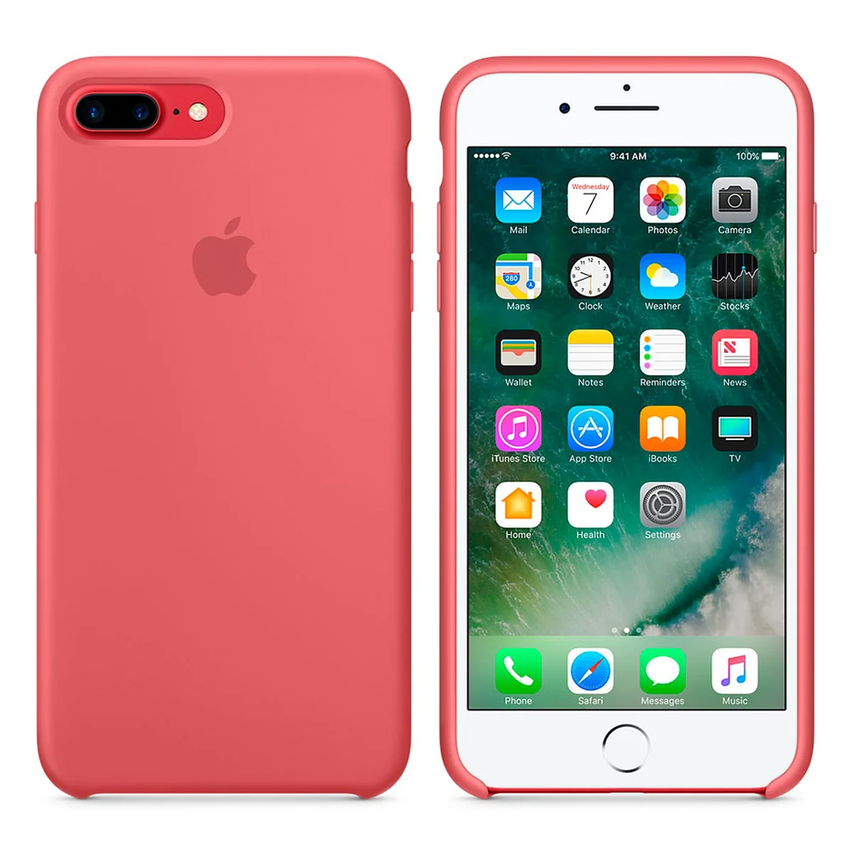 Чехол "Apple" Silicone Case для iPhone 7 Plus/8 Plus Camellia (HC)