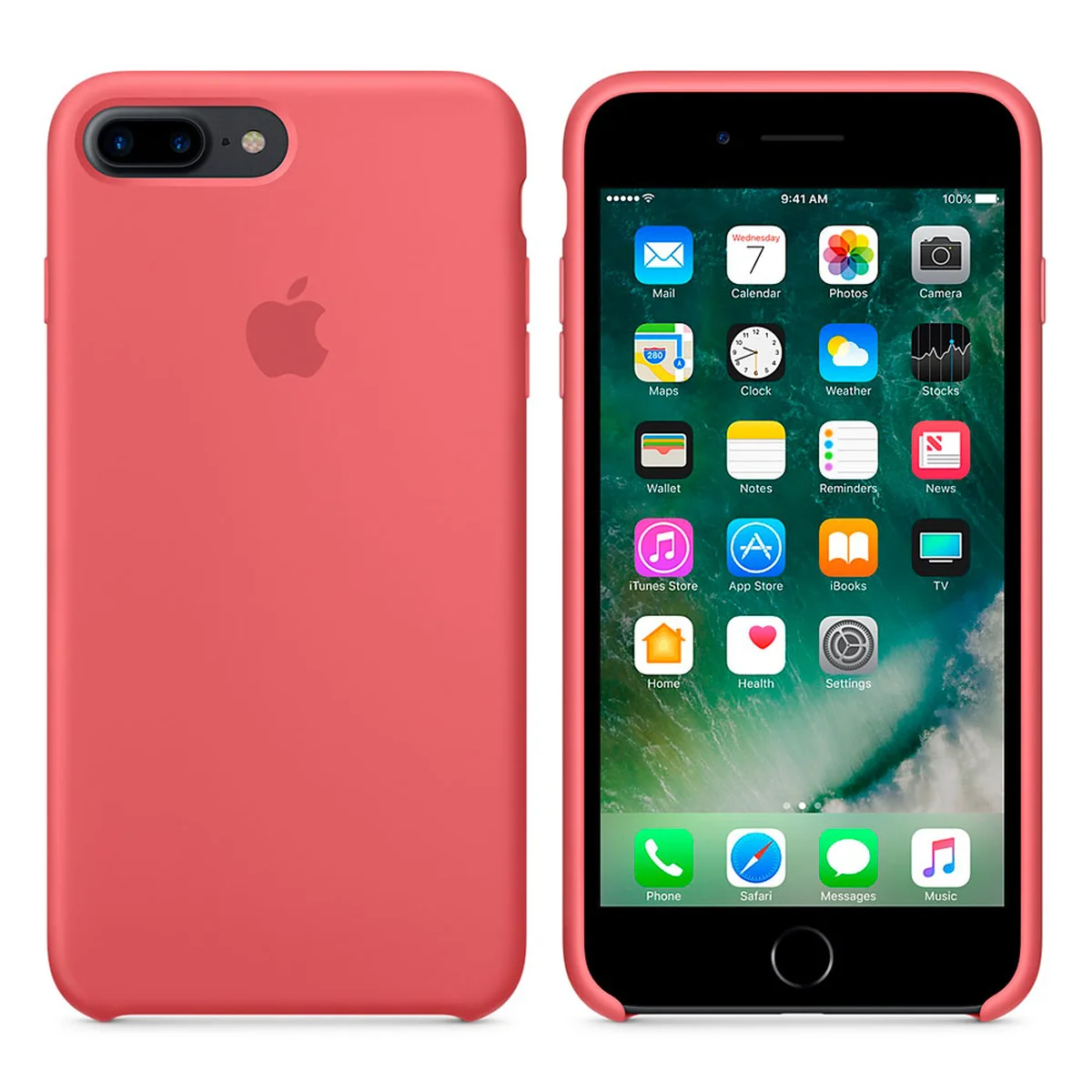 Чехол "Apple" Silicone Case для iPhone 7 Plus/8 Plus Camellia (HC)