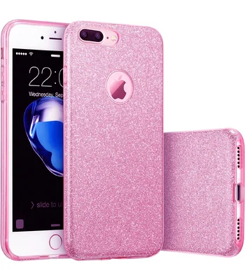 Чохол з блискітками "Dazzling shine" силіконовий для iPhone 7 Plus / 8 Plus фіолетовий