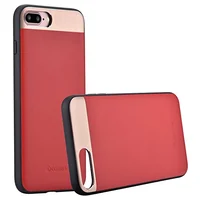 Чехол из натуральной кожи "Comma" Vivid Leather красный для iPhone 7 Plus/8 Plus