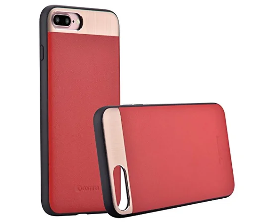 Чохол із натуральної шкіри "Comma" Vivid Leather червоний для iPhone 7 Plus/8 Plus