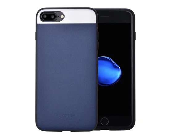 Чохол із натуральної шкіри "Comma" Vivid Leather синій для iPhone 7 Plus/8 Plus