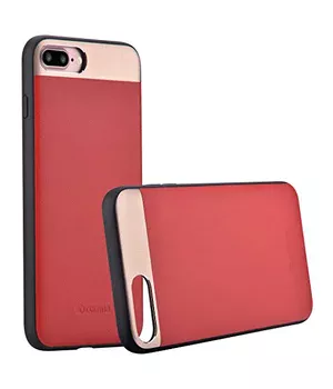 Чохол із натуральної шкіри "Comma" Vivid Leather червоний для iPhone 7 Plus/8 Plus