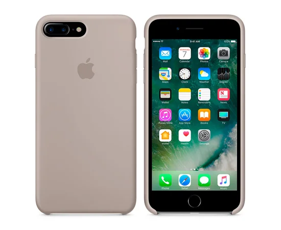 Чехол "Apple" Silicone Case для iPhone 7 Plus/8 Plus Pebble (HC)