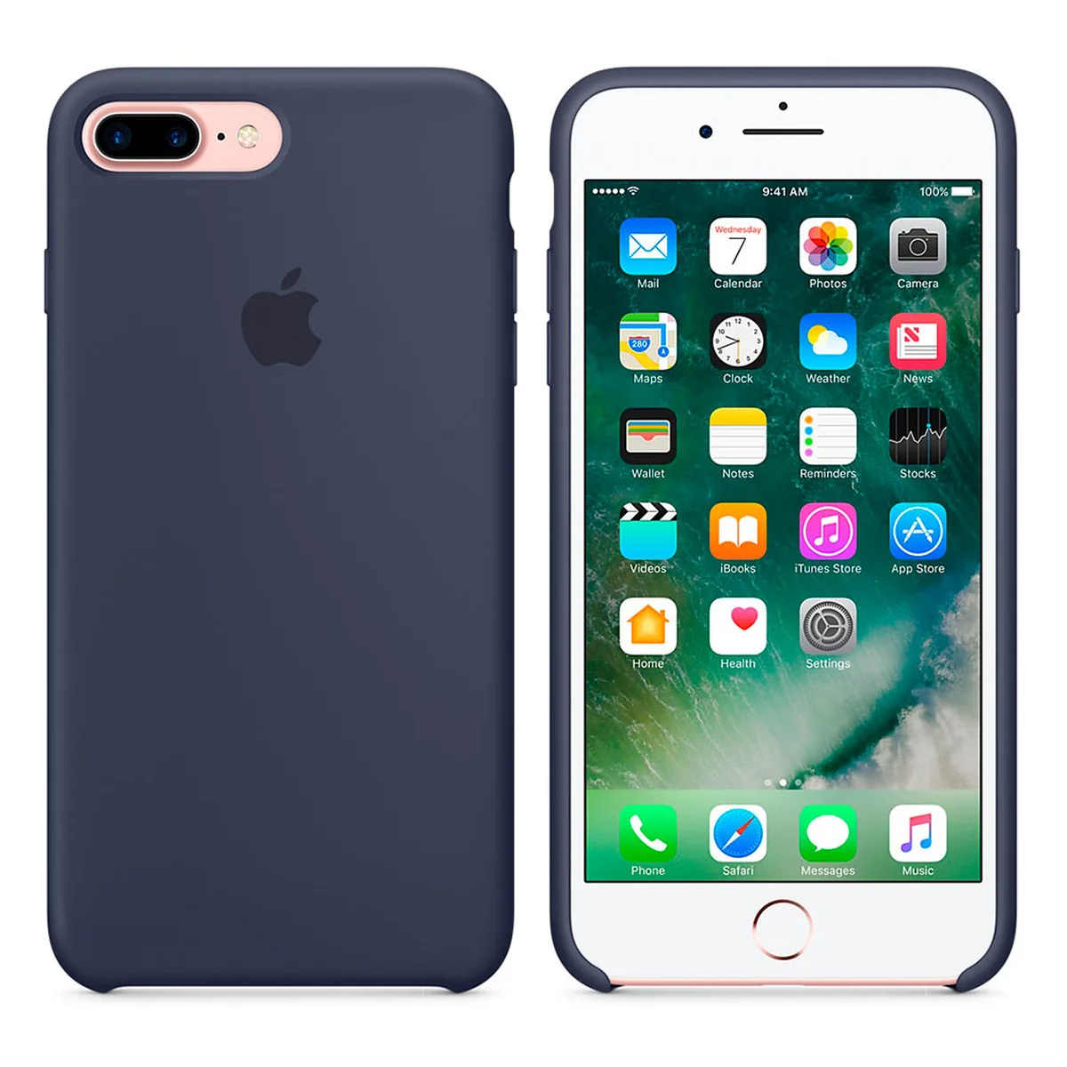 Чехол "Apple" Silicone Case для iPhone 7 Plus/8 Plus Midnight Blue (HC)