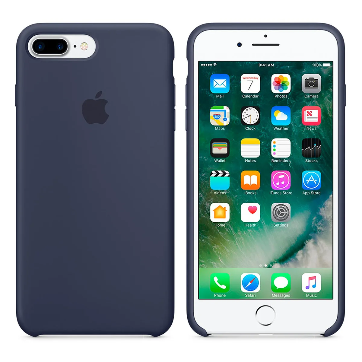 Чехол "Apple" Silicone Case для iPhone 7 Plus/8 Plus Midnight Blue (HC)