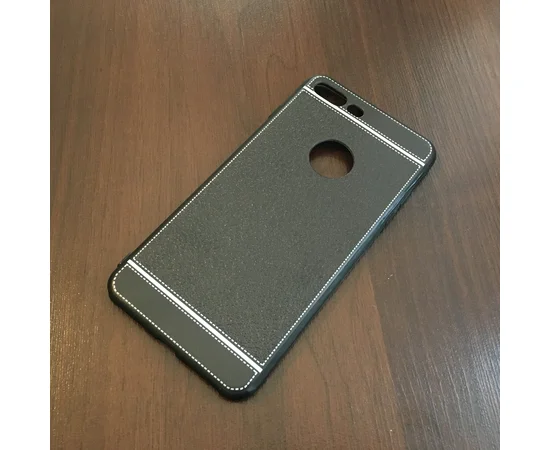 Чехол "Luxury Texture" силиконовый для iPhone 7 Plus/8 Plus черный