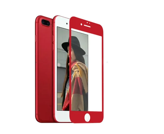 Защитное 3D стекло "GLASS PRO" красное для iPhone 7 Plus/8 Plus