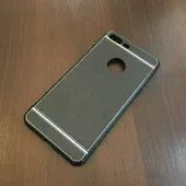 Чехол "Luxury Texture" силиконовый для iPhone 7 Plus/8 Plus черный
