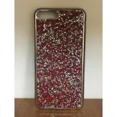 Чехол со стразами "Apex" силиконовый для iPhone 7 Plus/8 Plus Crystal бордовый