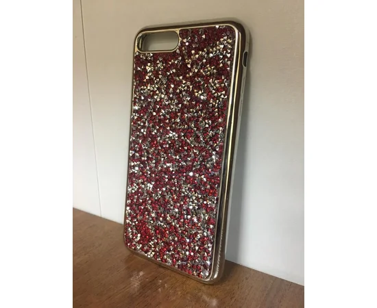 Чохол зі стразами "Apex" силіконовий для iPhone 7 Plus / 8 Plus Crystal бордовий