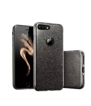 Чехол с блестками "Dazzling shine" силиконовый для iPhone 7 Plus/8 Plus черный