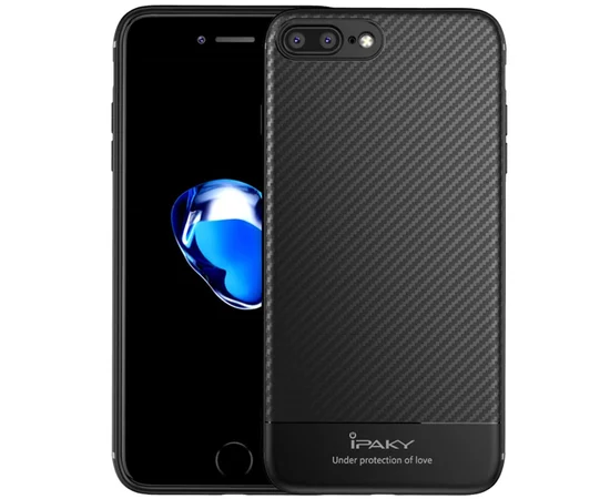 Противоударный силиконовый чехол "iPaky" Musy черный для iPhone 7 Plus/8 Plus