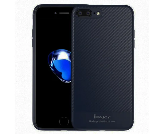 Протиударний силіконовий чохол "iPaky" Musy темно-синій для iPhone 7 Plus / 8 Plus